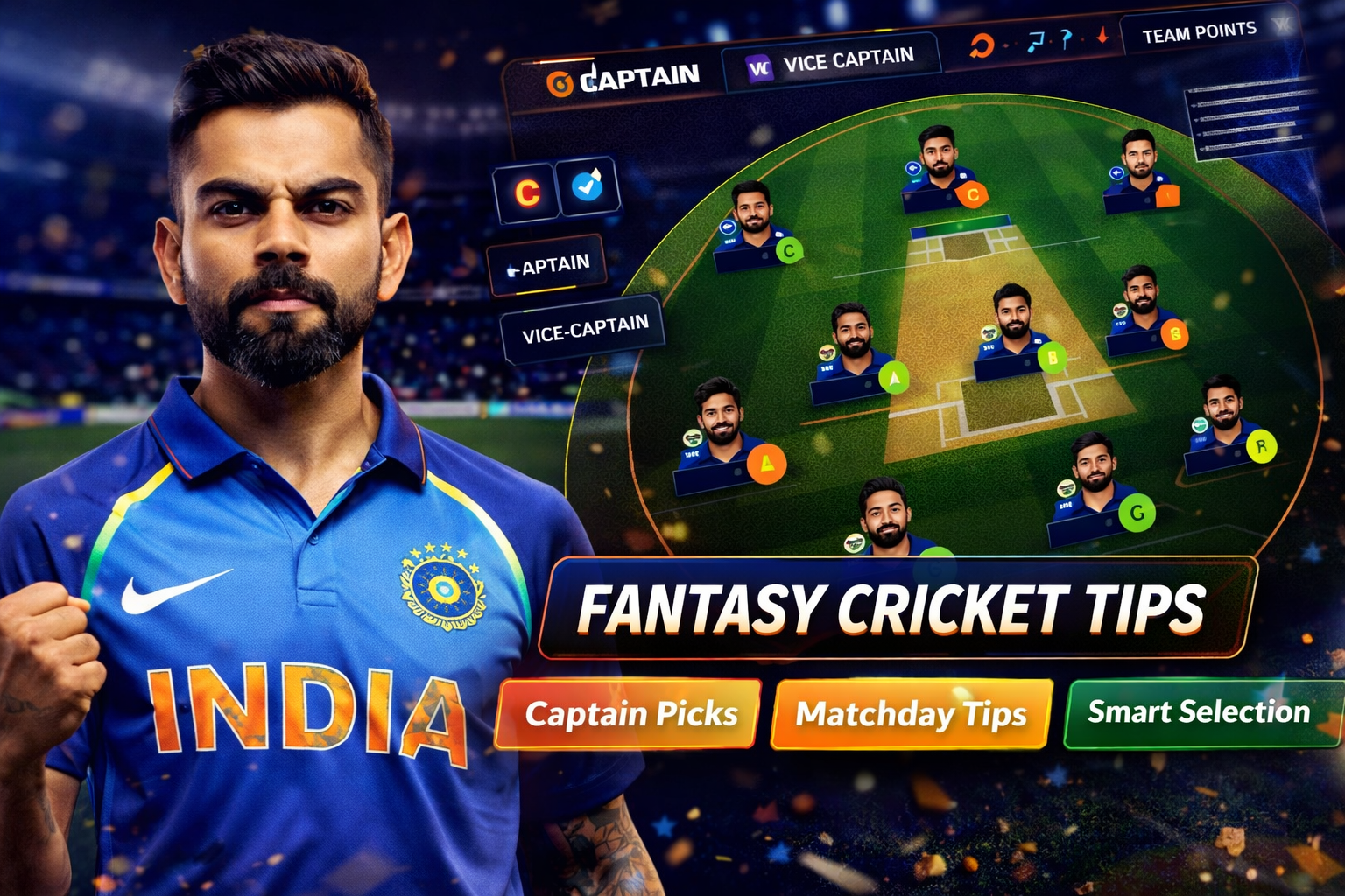 Come Cricket 11 role based fantasy cricket checklist